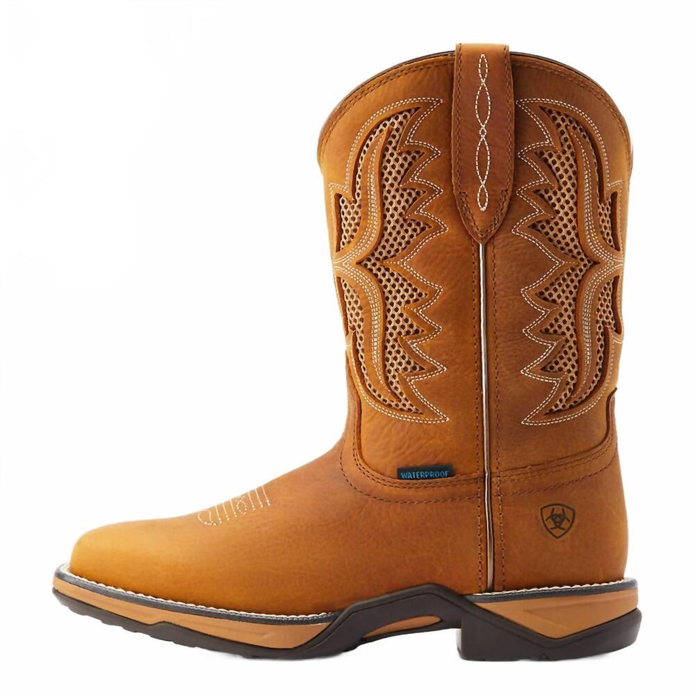NEW ARIAT men's anthem venttek waterproof western boots in toasted wheat - Picture 3 of 6
